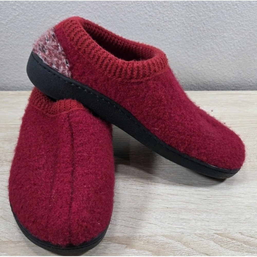 Haflinger Red Boiled Wool Clogs Slip On House Shoes EU 40